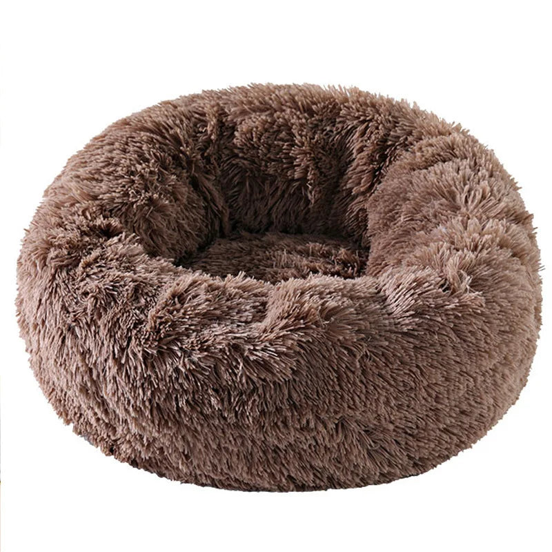 🐾 Lit Douillet en Peluche – Panier Rond Ultra-Confort pour Chat
