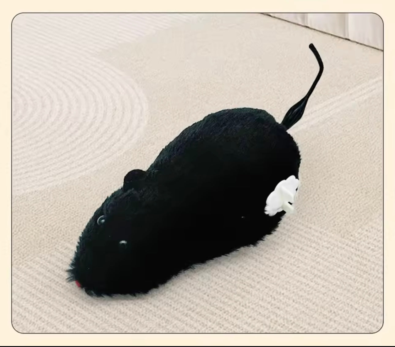 Jouet interactif pour chats – Souris peluche sans piles, durable et ludique
