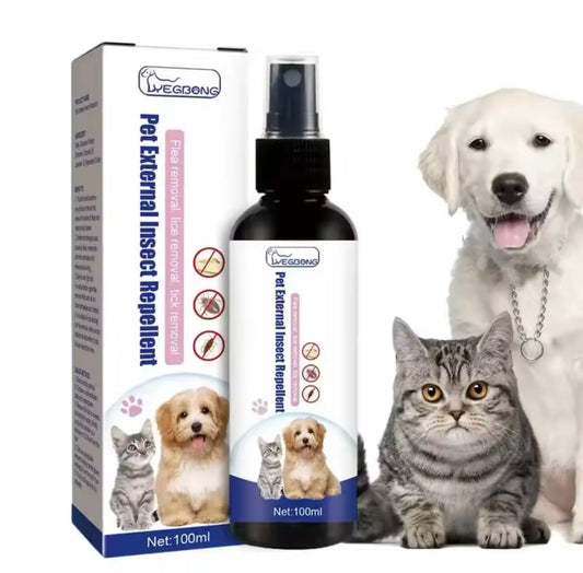 Gouttes Anti-Puces & Anti-Tiques 100ml – Pour Chiens et Chats, Formule Naturelle et Sûre pour la Maison
