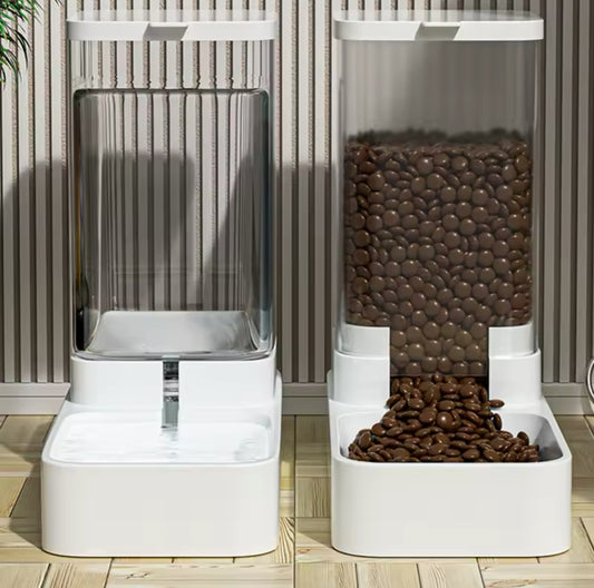 Mangeoire et Distributeur d’Eau Automatique pour Chat – Grande Capacité, Alimentation par Gravité