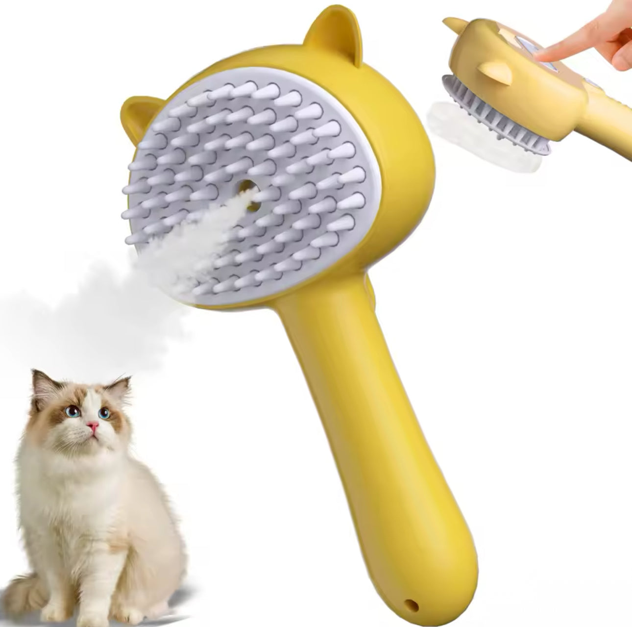 Brosse à vapeur pour votre compagnon en forme de chat
