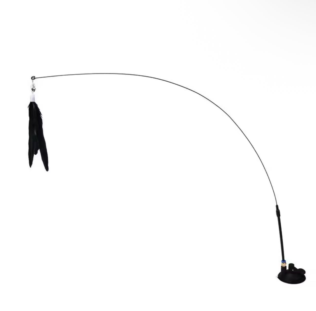 Baguette à Plumes Interactive pour Chats – Avec Super Ventouse et 2 Recharges de Plumes