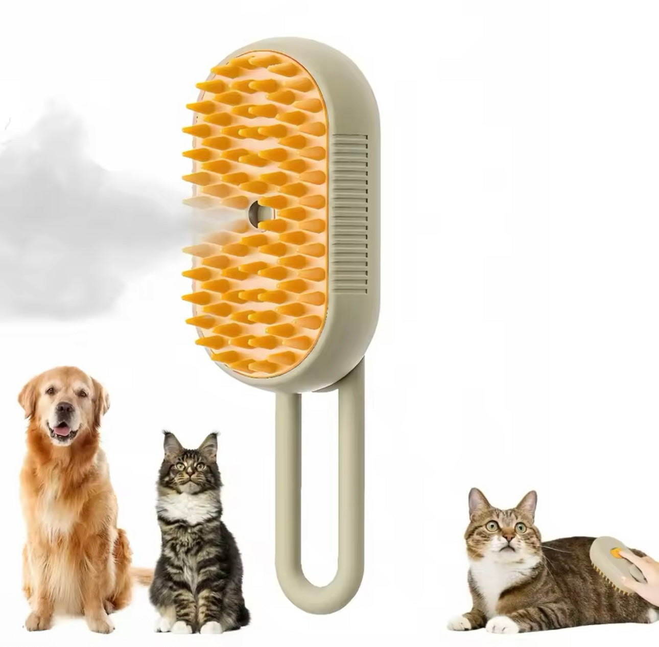Brosse Énergie à Vapeur 3 en 1 pour Chat