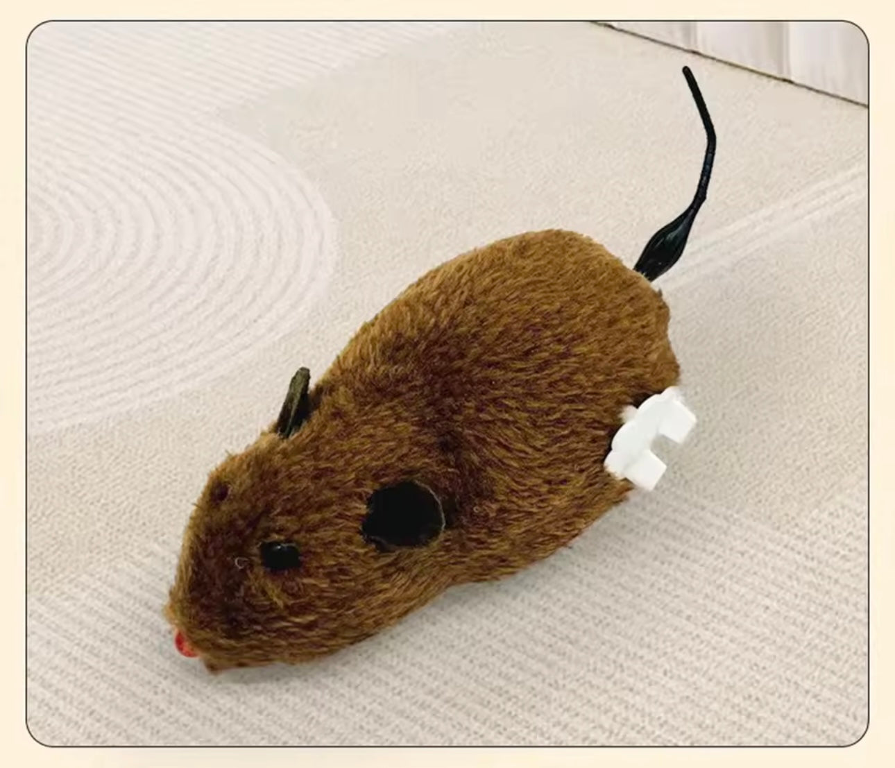 Jouet interactif pour chats – Souris peluche sans piles, durable et ludique