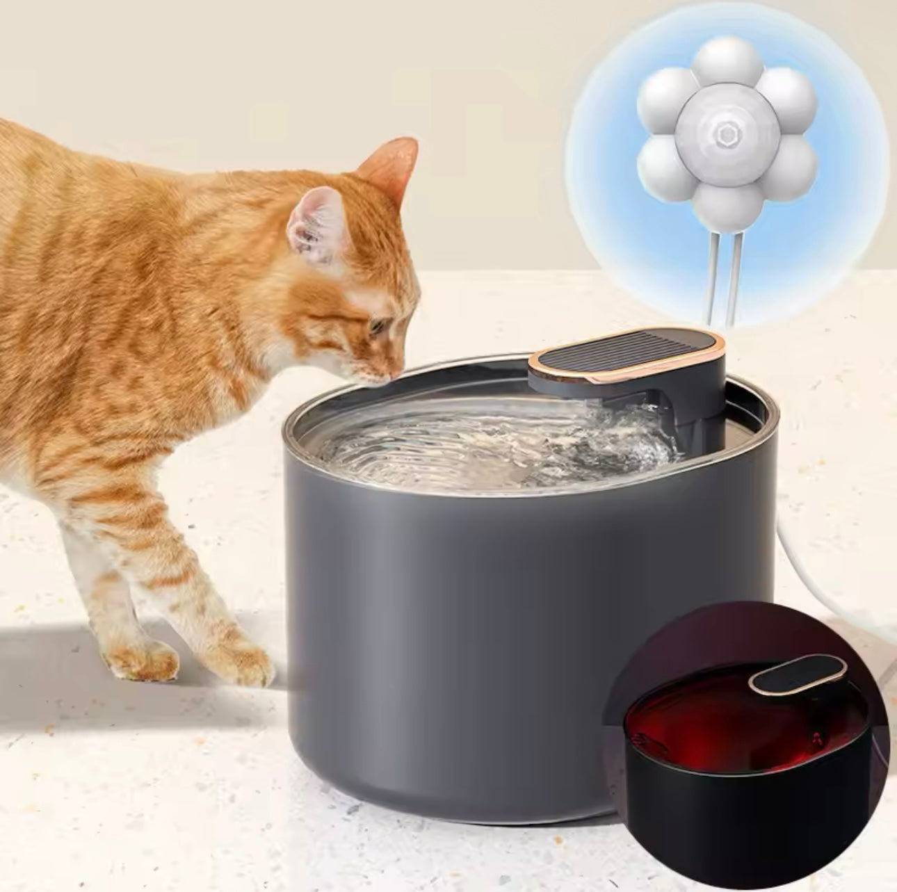 Fontaine d'eau pour chat 3L
