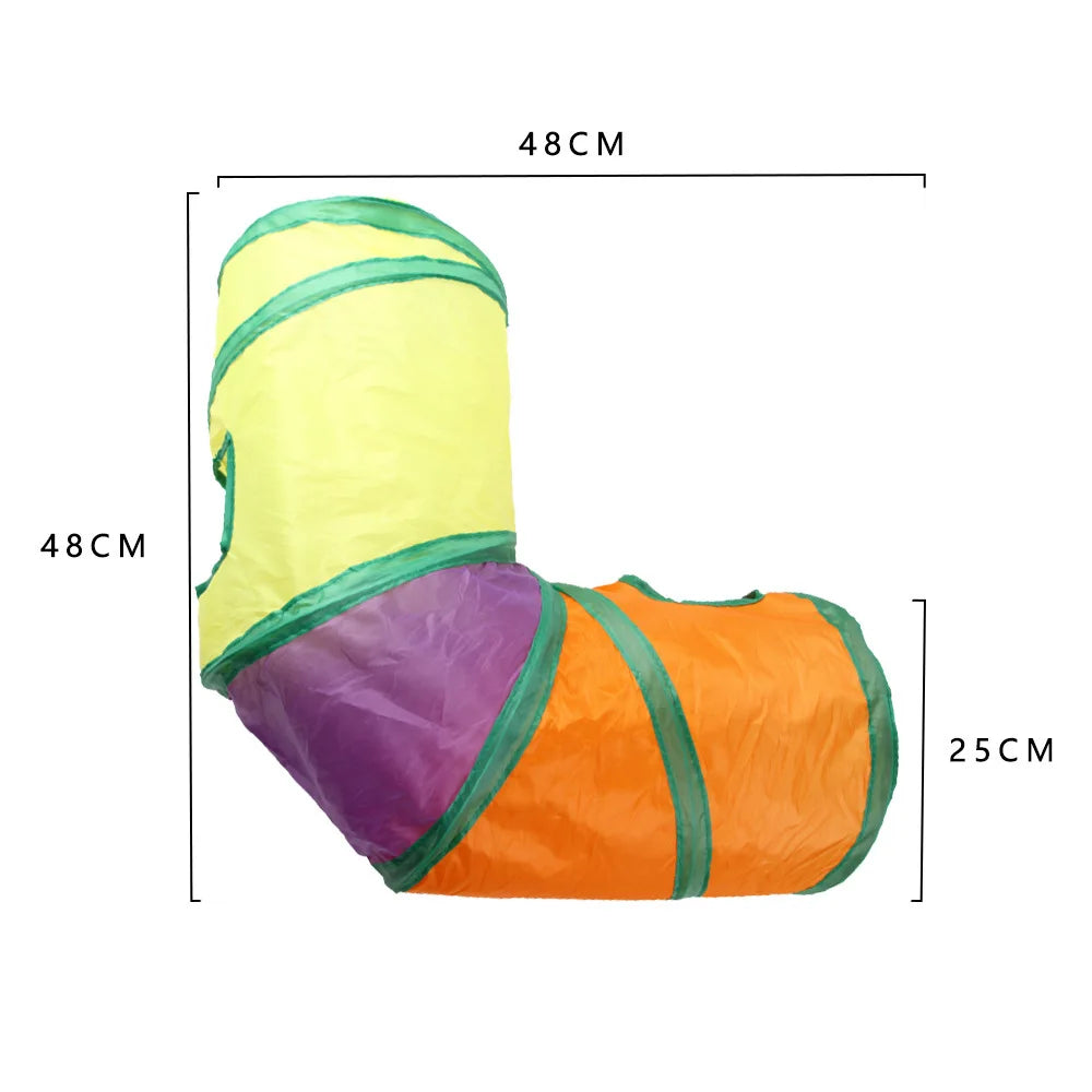 Tunnel de Jeu pour Chat – Pliable, Pop-up & Interactif | Forme S, Y, L, Long, Cube...