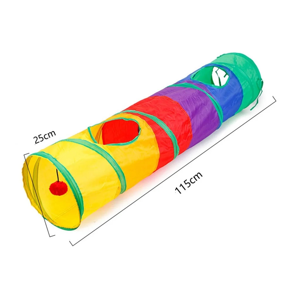 Tunnel de Jeu pour Chat – Pliable, Pop-up & Interactif | Forme S, Y, L, Long, Cube...