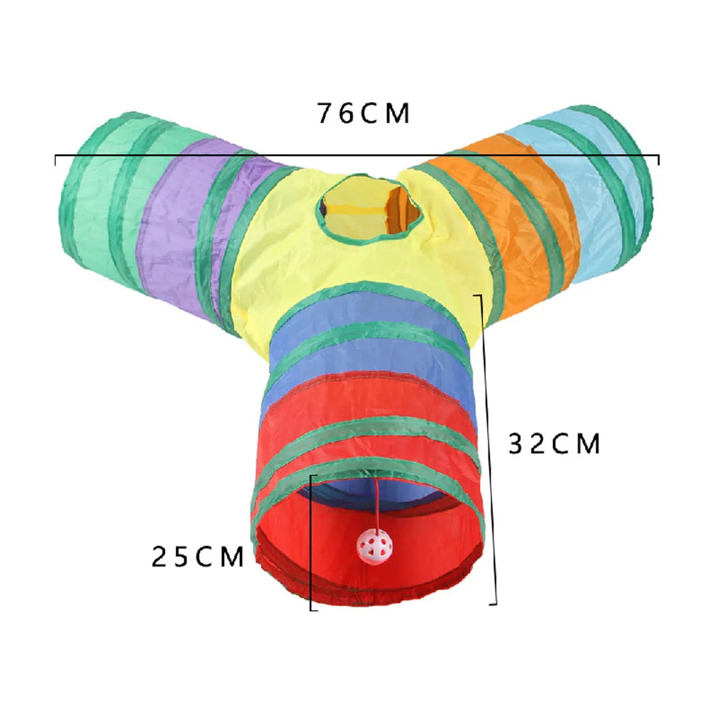 Tunnel de Jeu pour Chat – Pliable, Pop-up & Interactif | Forme S, Y, L, Long, Cube...