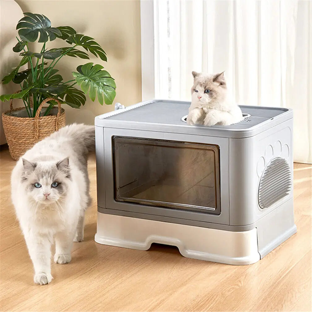 🐾 Bac à Litière pour Chat avec Tiroir – Design Pratique et Confortable